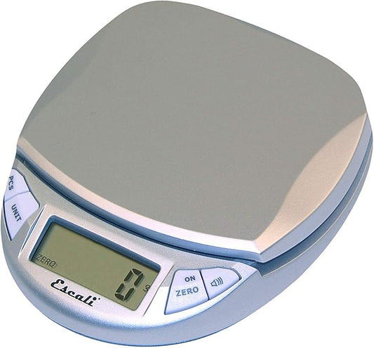 Escali Pico N115S Kitchen, Office Scale, Tare Functionality, Compact Design, LCD Digital Display, 11lb Capacity, Silver/Grey