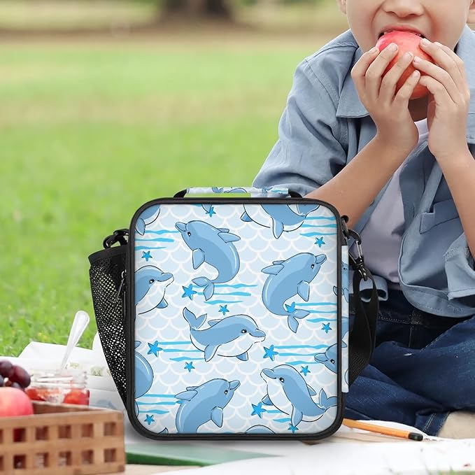 Ocean Whale Lunch Bag Personalized Insulated Lunch Bag Reusable Lunch Box Picnic Travel Lunch Tote Bag Snack Bag