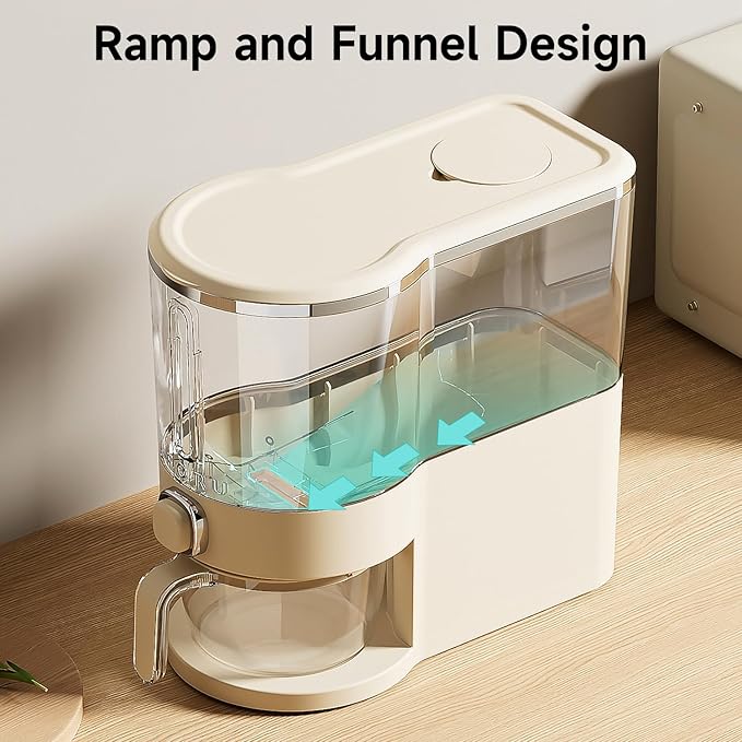 Rice Dispenser, Rice Storage Container with Measuring Cup for Kitchen Pantry Household, Cereal Dry Food Storage Containers Airtight, Sealed Moisture Proof, 22 Lbs
