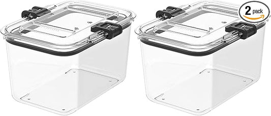 Prepara Latchlok 7.8 Cup Tritan Food Storage Container, Set of 2, Clear