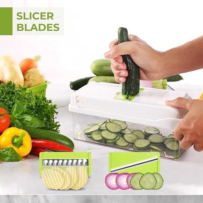 MAIPOR Vegetable Chopper - Multifunctional 15 in 1 Professional Food Chopper - Dicer, Cutter, Egg Slicer