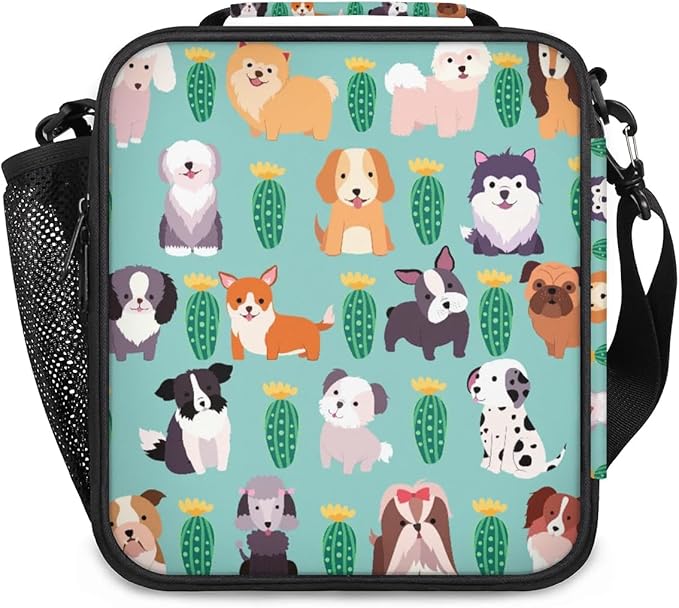 Cute Dogs Lunch Bag Personalized Lunch Bag Gifts Insulated Lunch Bag Reusable Lunch Box Picnic Travel Lunch Tote Bag Snack Bag