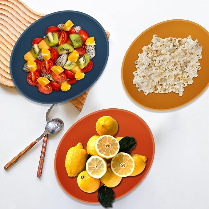 65 OZ Wheat Straw Bowls Set of 4, Large Unbreakable Salad Bowls, Microwave & Dishwasher Safe Serving Bowl, Kitchen Bowl Mixing Bowl for Salad, Cereal, Soup and Oatmeal (Multicolor)