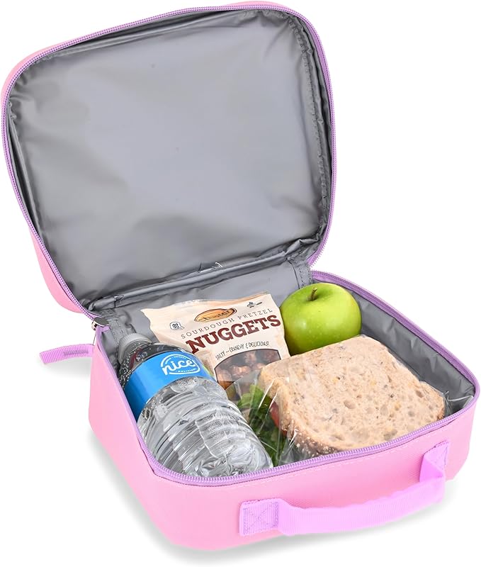 Disney Minnie Mouse Lunch Box for Kids | Insulated Lunch Bag Lunch Box for Girls, Boys, Unisex, Toddlers| Disney Minnie Mouse Pink Reusable Lunchbox