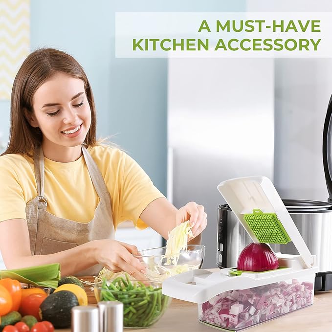 MAIPOR Vegetable Chopper - Multifunctional 15 in 1 Professional Food Chopper - Dicer, Cutter, Egg Slicer
