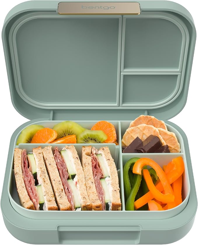 Bentgo Modern - Leak-Resistant Bento Lunch Box For Adults, Teens, & Larger Appetites; Reusable BPA-Free Meal Prep Container with 3 or 4 Compartments, Dishwasher/Microwave Safe; 44oz (Mint Green)