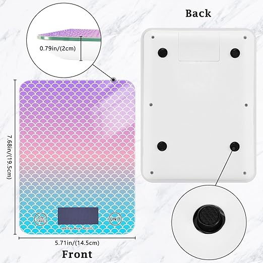 Food Scale Kitchen Scale Food Scales Digital Weight Grams and Ounces Small Electronic Food Scale for Baking Cooking Gradient Fish Scale
