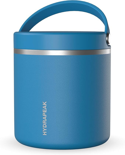 Hydrapeak 25oz Stainless Steel Vacuum Insulated Thermos Food Jar | Thermos for Hot Food and Cold Food, Wide Mouth Leak-Proof Soup Thermos for Adults, 10 Hours Hot and 16 Hours Cold (Sky)