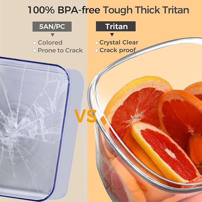 Auto Vacuum Seal Containers 1L+1.5L with Compact Handheld Vacuum Sealer, 2 Vacuum Zipper Bags, One-Touch Sealing, BPA Free Tritan, Airtight Food Storage Container with Lid also for Liquids