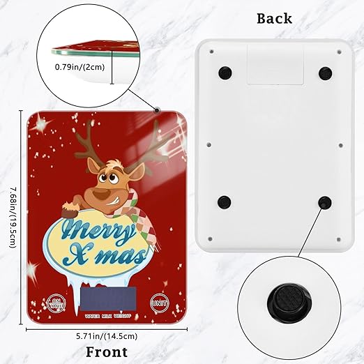 Food Scale Kitchen Scale Food Scales Digital Weight Grams and Ounces Small Electronic Food Scale for Baking Cooking Christmas Moose Reindeer
