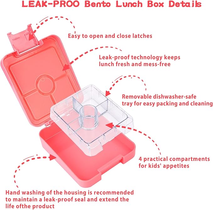 Rainbow Bento Lunch Box Set, 25.36 oz Capacity, Stainless Steel Insulated Soup Thermo, Leak-proof Bento Box, Microwave and Dishwasher Safe