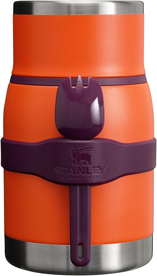 Adventure To-Go Food Jar and Spork | Vacuum Insulated Thermos Food Container | Stainless Steel | BPA-Free