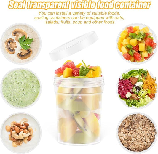 32 oz Twist Top Deli Container With Lids, Plastic Soup Freezer Food Storage Containers BPA Free, Leak Proof, Stackable, Microwave Dishwasher Safe-3 Pack
