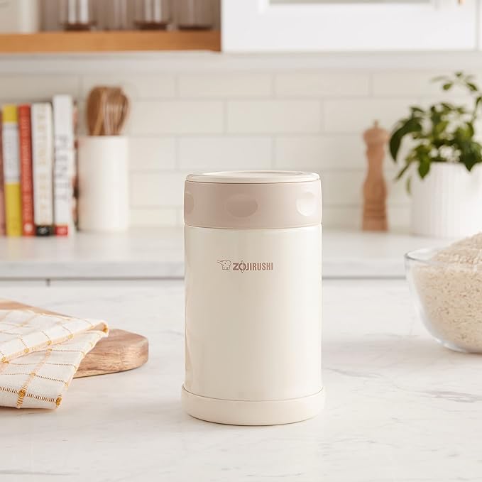 Zojirushi Stainless Steel Food Jar, Medium, Cream