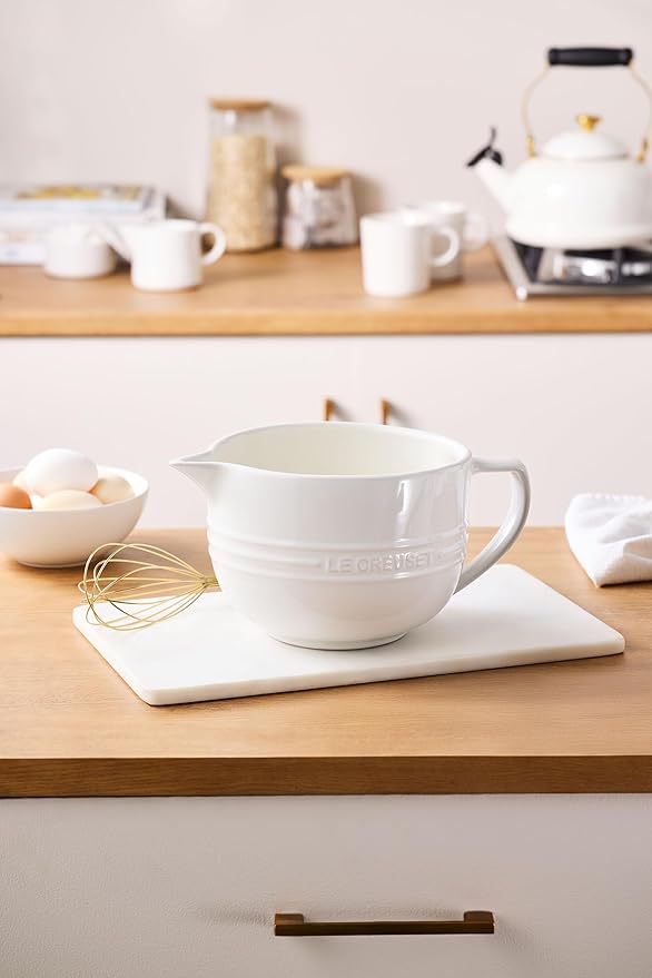Le Creuset Stoneware Signature Batter Bowl, 3.25qt., Cerise