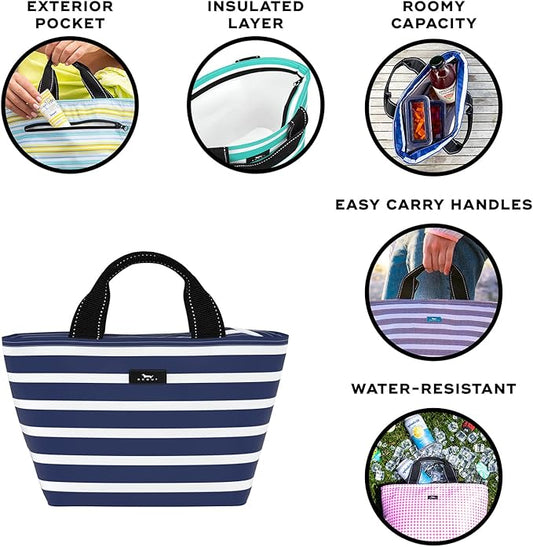 SCOUT Nooner Lunch Box - Lightweight, Insulated Lunch Bag with Outside Zip Pocket, Cooler For Women - Everyday, Beach Cooler