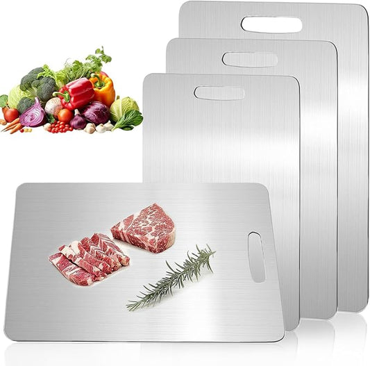 Katuchef Titanium Cutting Board,Katuchef Titanium Cutting Boards for Kitchen,Double-Sided Cutting Board for Vegetables and Meat, Easy to Clean and Store for Home Use(M+L+XL)