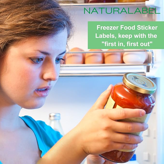 NATURALABEL 240 PCS Blank Dissolvable Food Labels - No Residue, for Meal Prep & Food Storage Containers (1" x 2")