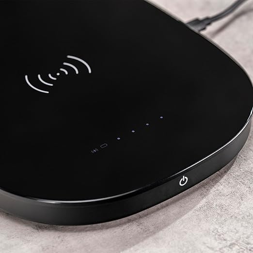 ZWILLING Enfinigy 2-in-1 Digital Kitchen Food Scale, Wireless Charging Station, Max weight 22lbs, Grams & Ounces, .1-gram Accuracy, Black