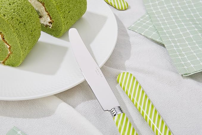 ANNOVA Silverware Set 20 Pieces Stainless Steel Cutlery Color Handle Flatware - 4 x Dinner Knife; 4 x Dinner Fork; 4 x Salad fork; 4 x Dinner Spoon; 4 x Dessert Spoon (Light Green)
