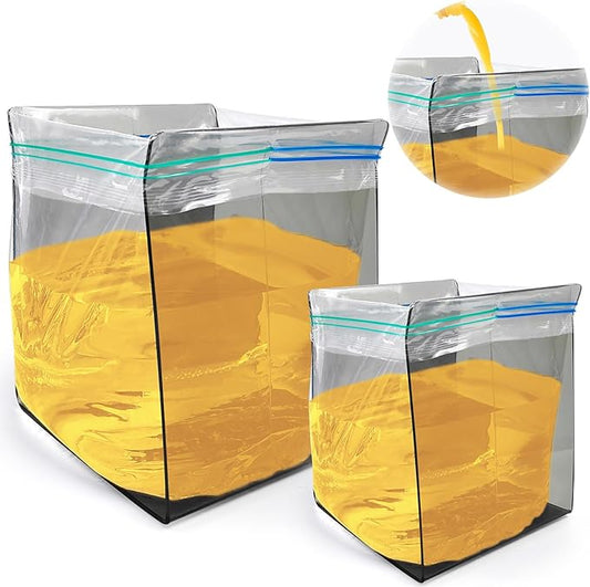 Ziplock Bag Holder, 2 Pack Acrylic Baggy Rack Holder for Food Prep Bag, Food Storage Bag Stand, Freezer Bag Stand, Hands-Free Food Storage Bag Stand for Quart & Gallon Sizes