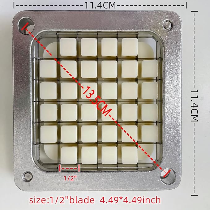 440C Commercial Food Grade Vegetable Chopper Dicer Blade Replacement Stainless Steel Blade for Chopper Dicer(1/2)