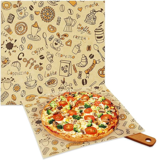 Premium Deli Paper Sheets 10"x10" - 300Pcs Greaseproof Liners for Food Boats, Pre Cut Deli Sandwich Wrappers, Best Kraft Food Wrapping Paper Sheets for Picnic, Festival, Fair or BBQ.