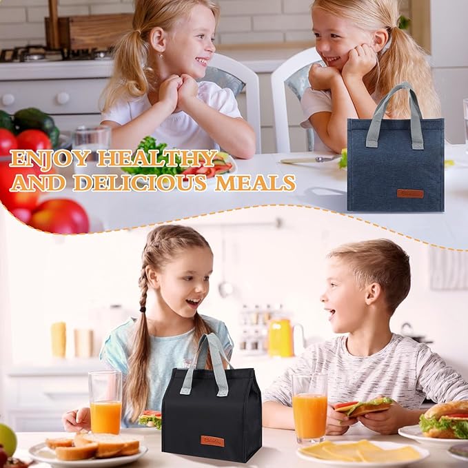 12 Pack Lunch Bags Bulk,Insulated Reusable Lunch Bags with Aluminum for Women Men,Leakproof Tote Large Lunch Box for Office,Work,Beach or Travel,Multicolor