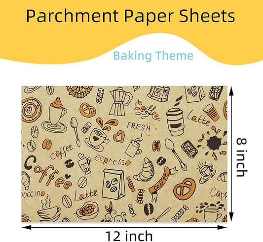 Premium Deli Paper Sheets 8"x12" - 300Pcs Greaseproof Liners for Food Boats, Pre Cut Deli Sandwich Wrappers, Best Kraft Food Wrapping Paper Sheets for Picnic, Festival, Fair or BBQ.