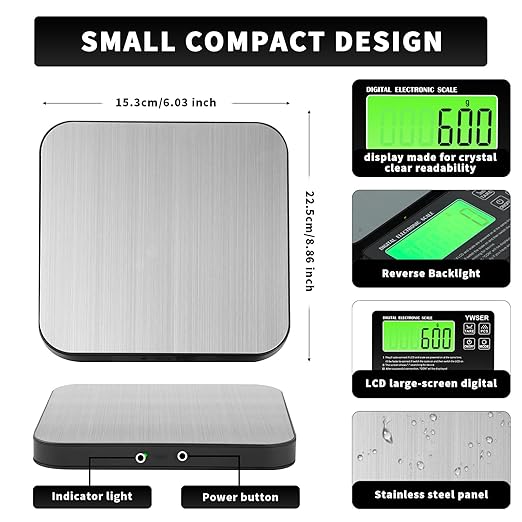 Food Scale, 2024 Newly Split Designed 33lb Digital Kitchen Scale with 7 Units Tare Function & LCD Display,1g Precise Graduation Food Scale Weight for Baking/Cooking/Dieting/Meal Prep1