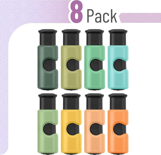 Mr. Pen- Squeeze and Lock Bread Bag Clips, 8 Pack, Cool Autumn Colors, Squeeze and Lock Bread Clips Reusable