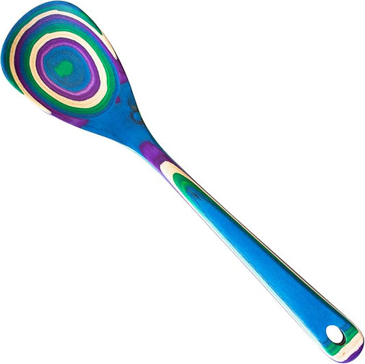 Totally Bamboo Baltique Mumbai Collection 12-1/2" Wooden Cooking Spoon, Safe for Nonstick