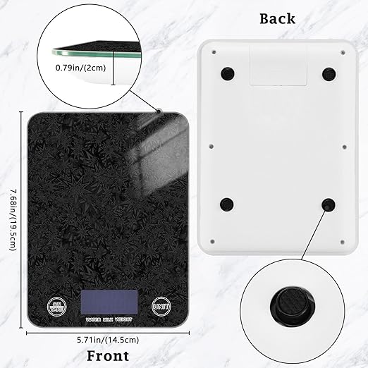 Food Scale Kitchen Scale Food Scales Digital Weight Grams and Ounces Small Electronic Food Scale for Baking Cooking Black
