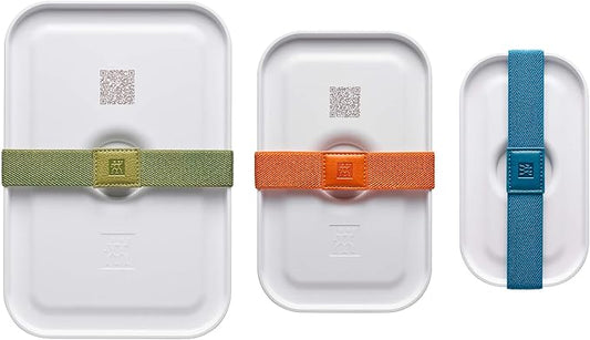 ZWILLING Fresh & Save 3-pc Plastic Lunch Box Set, Airtight Food Storage Container, Meal Prep Container, BPA-Free, White - Assorted sizes