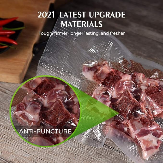 Vacuum Sealer Bags for Food，Seal a Meal Bags Rolls，8inx50 Rolls 2 Pack，XinBaoLong，Commercial Grade, Heavy Duty, BPA Free,Great for Vac Storage.Total 100 Feet!!!