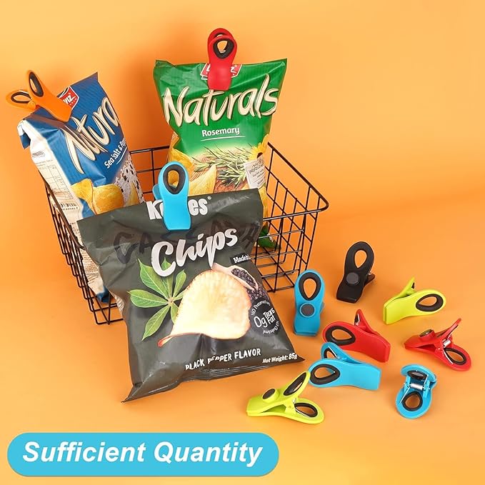 20 Pack Chip Clips, Bag Clips, Chip Clips Heavy Duty, Bag Clips for Food Storage, Kitchen Clips, Clips for Chips and Other Food Bags, Snack Clips