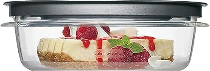 Rubbermaid Premier, 3 Cup 5 Cup and 7 Cup Premier Flex & Seal Food Storage Set, 3 Triton Containers, 3 Grey Flex and Seal Lids,Bundled With 4 Chalk Stickers and Chalk pen