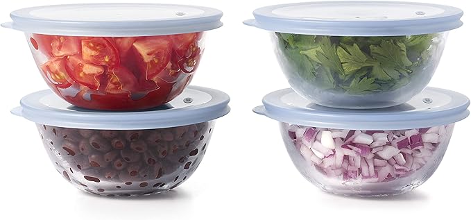 OXO Good Grips 8-Piece Glass Prep Bowl Set, 295 milliliters