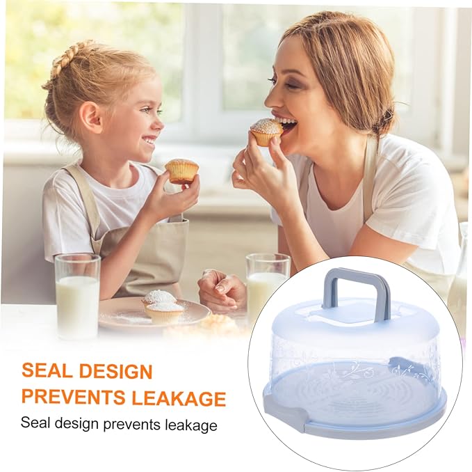 1pc Cake Box Organizer with Lid Clear Display Box Serving Tray Round Cake Saver with Locking Lid Plastic Cake Container Bakery Take Out Box Cake Box Container Food Packing Boxes