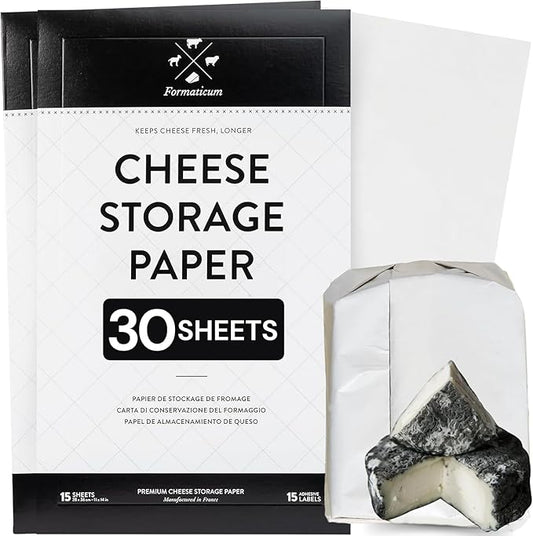 Formaticum Cheese Storage Wax-Coated Paper, Keep Charcuterie Fresh, 30 Sheets