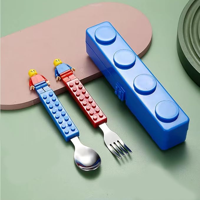 Building Block Cutlery Set Spoon and Fork