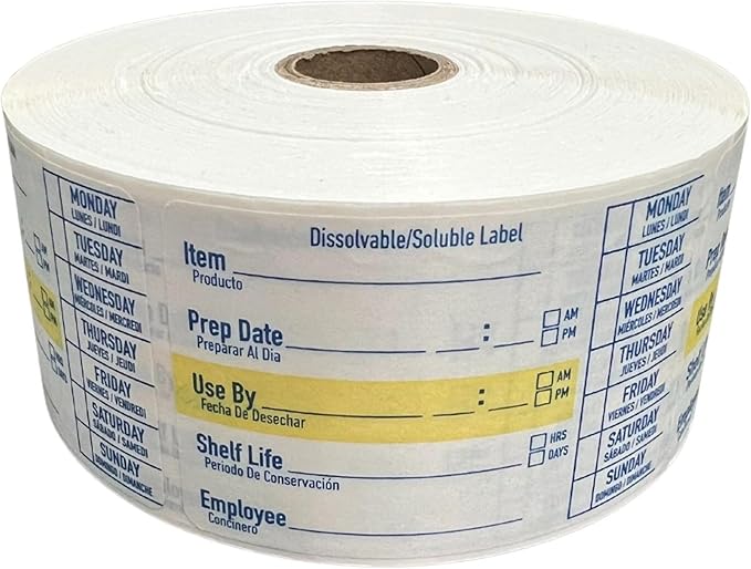 2x3 Labels - 1000 Dissolvable Stickers, Kitchen & Freezer Labels, Baby Food Containers