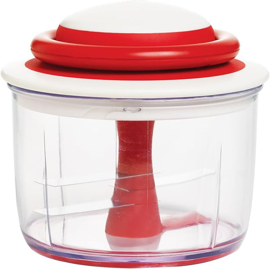 Chef'n 102-239-005 VeggiChop Hand-Powered Food Chopper, Set of 1, Cherry