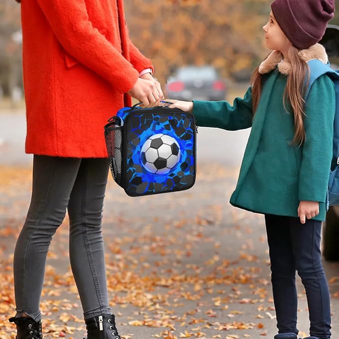 Football Lunch Bag Personalized Insulated Lunch Bag Reusable Lunch Box Picnic Travel Lunch Tote Bag Snack Bag