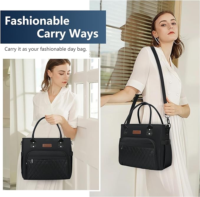 Lunch Bag Lunch Box Women - Leakproof Insulated Lunch Cooler Bag for Men Women - Large Lunch Tote Bags Adults, Black - MIYCOO