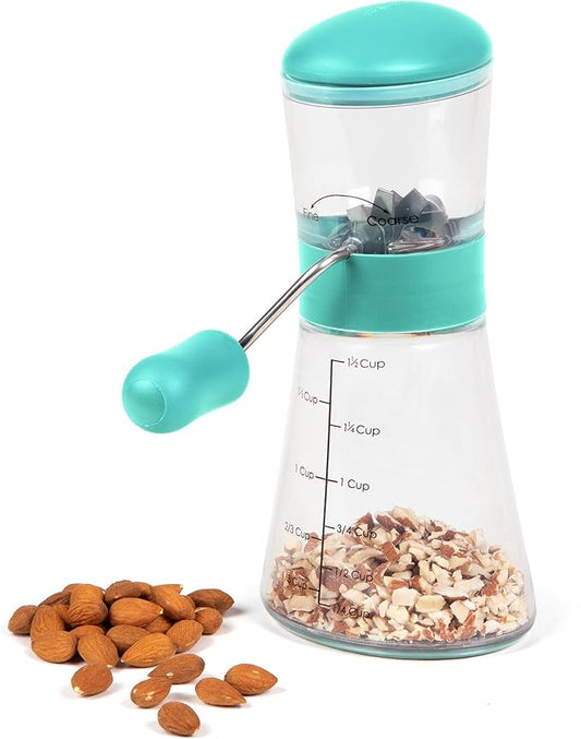 Prepworks by Progressive Nut Chopper with Non-Skid Base, Turquoise