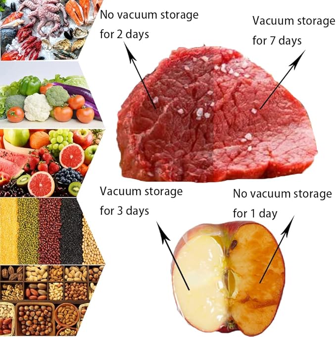 Sous Vide Bags 15pack Large Size 10.2x13.4in/ 26x34cm Food Vacuum Storage Bags, Reusable Vacuum Zipper for Sous Vide Cooking, 4 Sealing Clips for Food Storage and Sous Vide Cooking.
