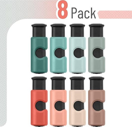 Mr. Pen- Squeeze and Lock Bread Bag Clips, 8 Pack, Harvest Field Colors, Squeeze and Lock Bread Clips Reusable