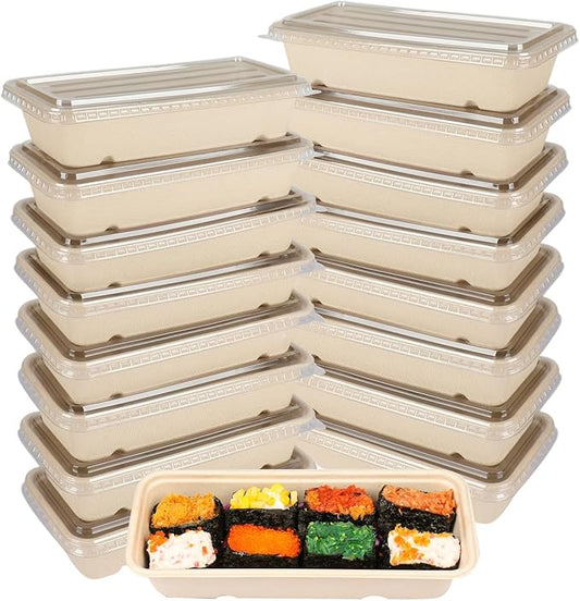 16 oz disposable Sugarcane Fibers bowls with lid take away Bagasse food containers Meal Prep Bowls 25 Pack