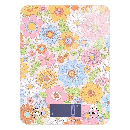 Food Scale Kitchen Scale Food Scales Digital Weight Grams and Ounces Small Electronic Food Scale for Baking Cooking Vintage Flowers